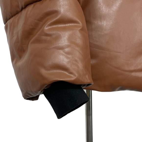 Anthropologie Avec Les Filles Vegan Faux Leather Puffer Jacket - Picture 8 of 13